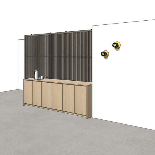 Houtmerk - Kast Duet 05 - Zitkast met lades Kastcombinatie Houtmerk   