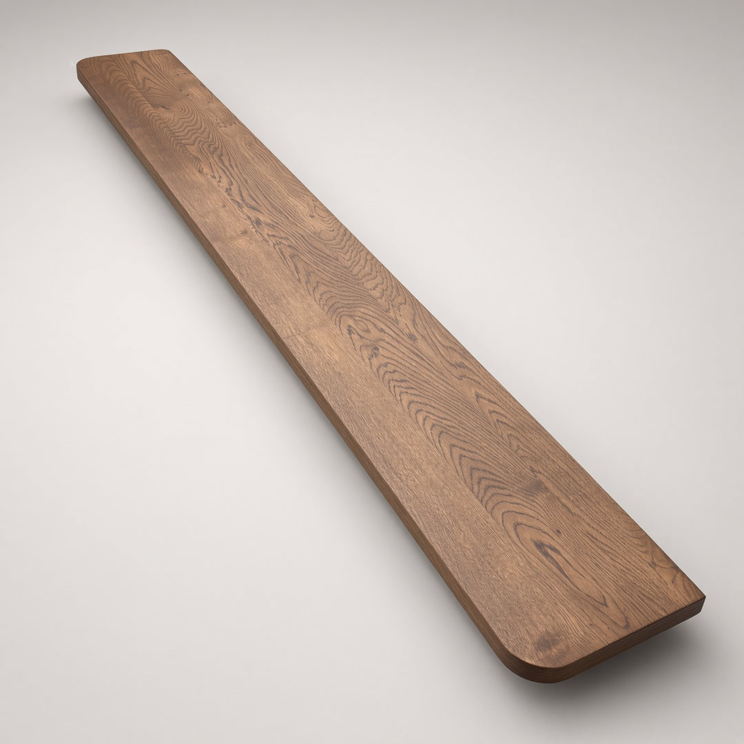 Houtmerk Wandplank Massief Eiken - Kastanjebruin Gebeitst - 190x23 cm - SALE