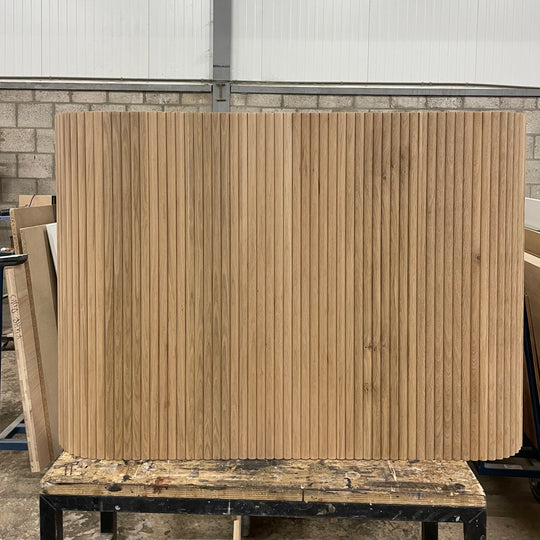 Houtmerk Ratio® - Ronde stolwand Curve - Eiken houten wang eiland - SALE Houtmerk