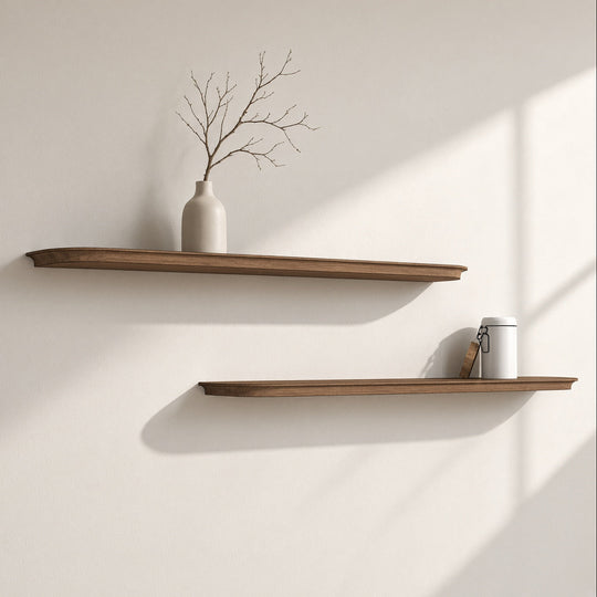 Houtmerk - Anno Wandplank blinde bevestiging - Massief eiken afgerond