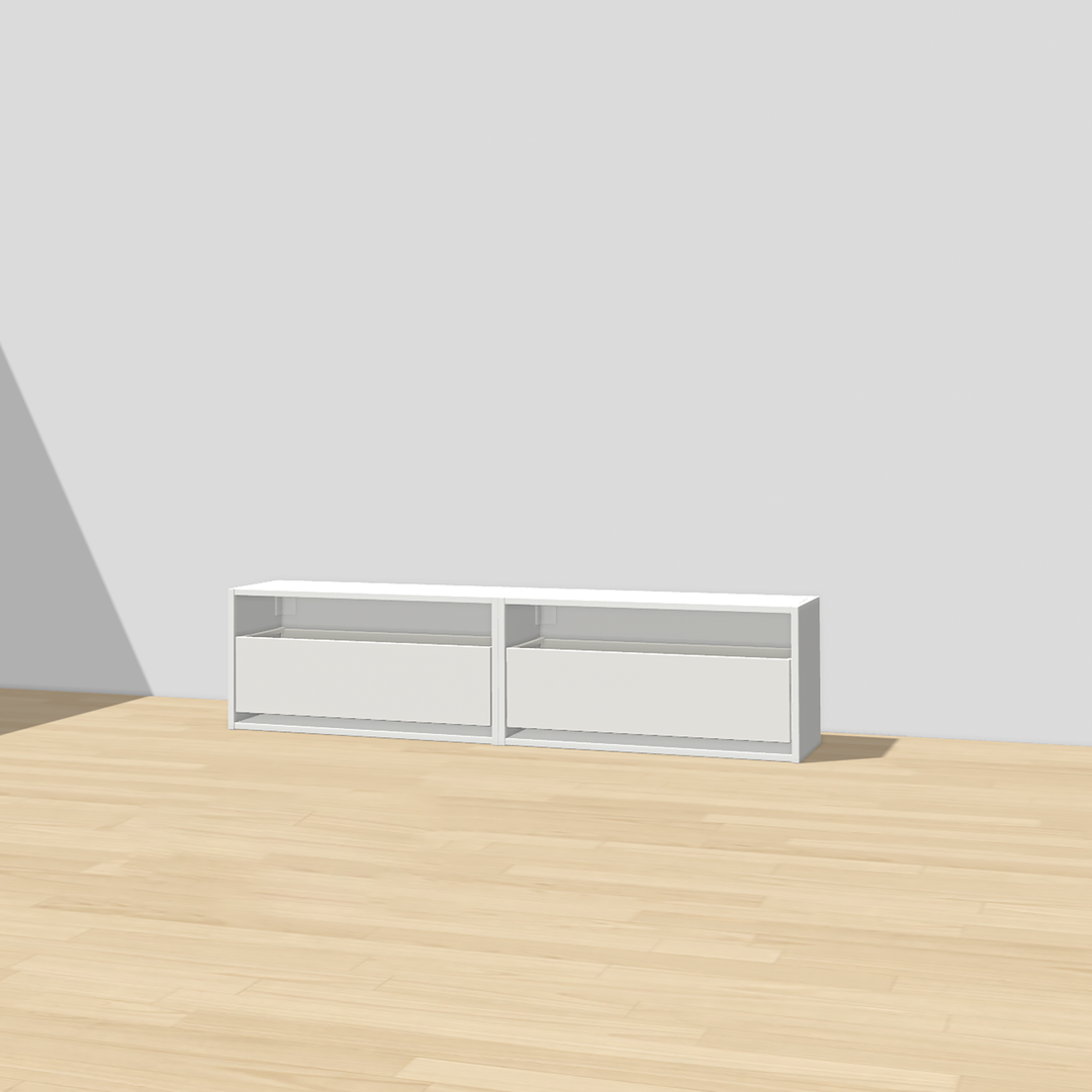 Houtmerk - Kast Duet 04 - Zitkast met lades Kastcombinatie Houtmerk   