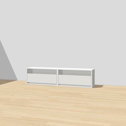 Houtmerk - Kast Duet 04 - Zitkast met lades Kastcombinatie Houtmerk   