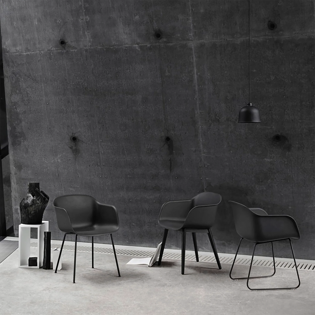 Muuto - Stoel Fiber met arm - SALE  Houtmerk   