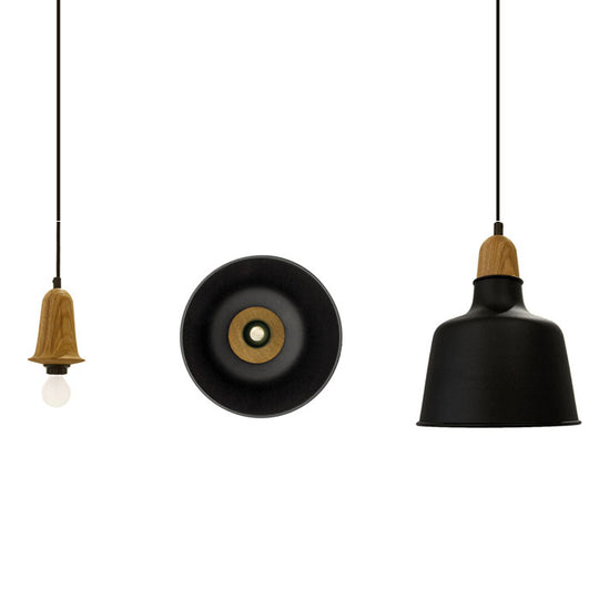 Vroonland Wedge Hanglamp 30 cm - Zwart - SALE  Houtmerk   