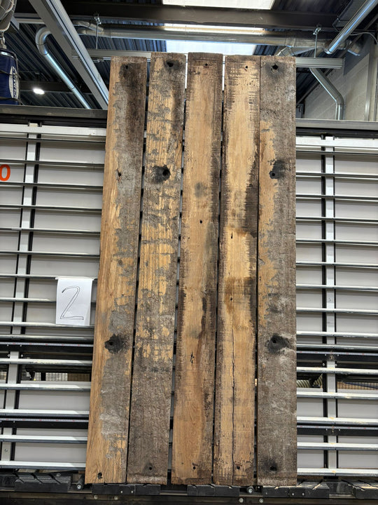 Houtmerk - Massief houten wagondelen 265x118cm - Oud Eiken Rustiek - SALE Werkbladen Houtmerk   