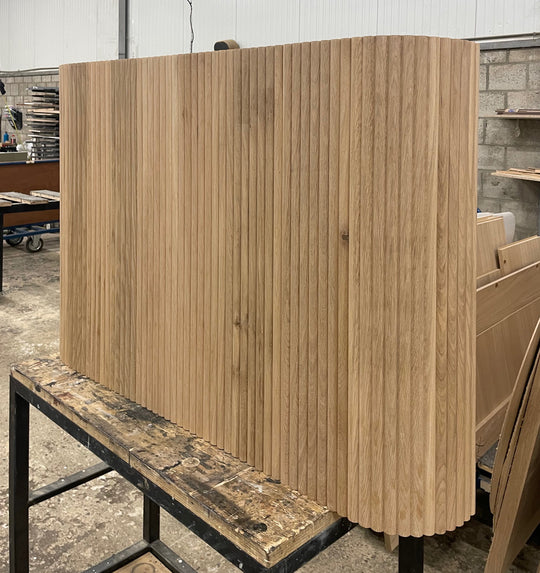 Houtmerk Ratio® - Ronde stolwand Curve - Eiken houten wang eiland - SALE Houtmerk