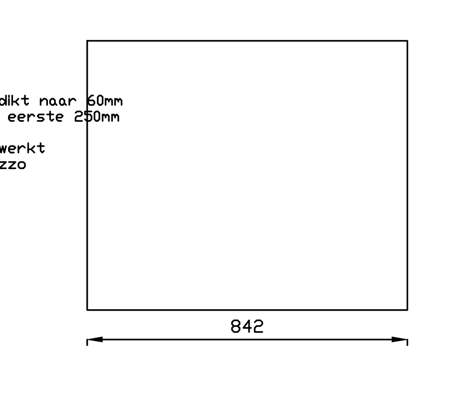 Houtmerk -  Terazzo werkblad 2-delig - 288x65cm - SALE Werkbladen Houtmerk   