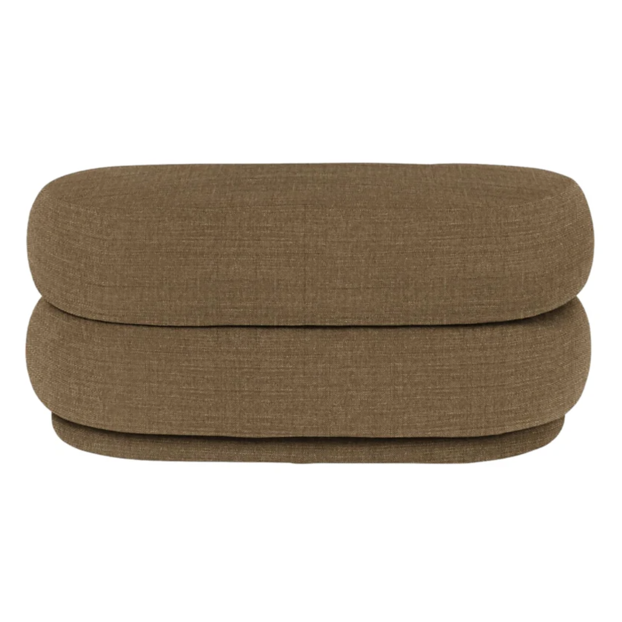 Ferm Living Pouf Oval - 127 Smoked Chocolate - SALE  Houtmerk   