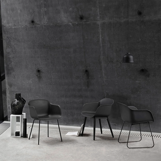 Muuto - Stoel Fiber zonder arm - SALE  Houtmerk   