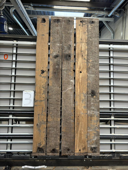 Houtmerk - Massief houten wagondelen 270x118cm - Oud Eiken Rustiek - SALE Werkbladen Houtmerk   