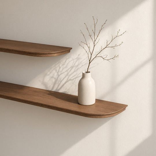 Houtmerk - Anno Wandplank blinde bevestiging - Massief eiken afgerond