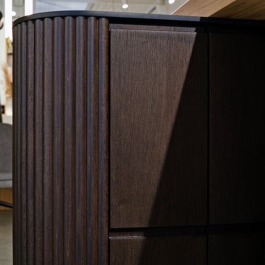 Houtmerk - Kast Argo 07 - Hoge kast met diepe ladekast Kastcombinatie Houtmerk   