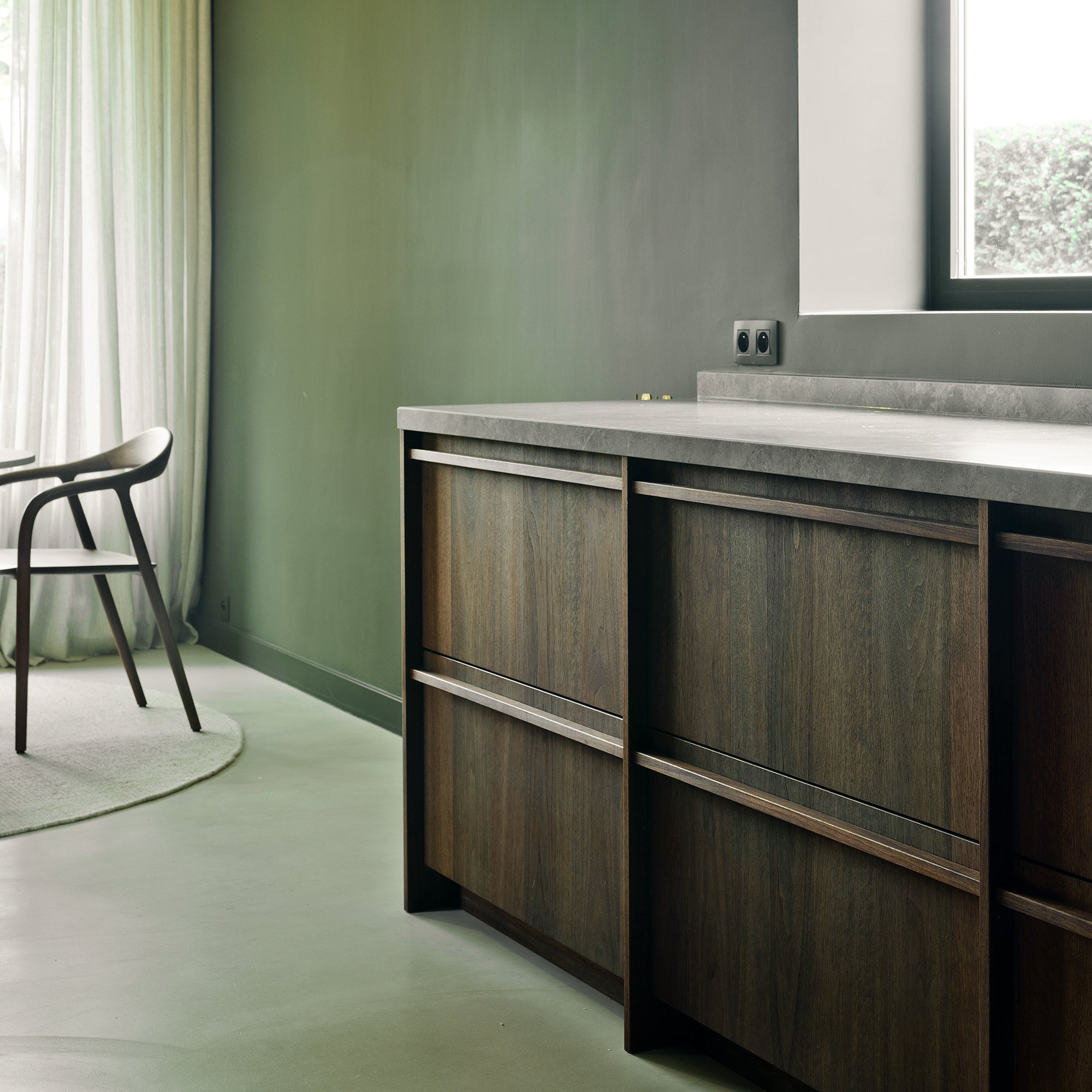 Houtmerk - Kast Duet 04 - Zitkast met lades Kastcombinatie Houtmerk