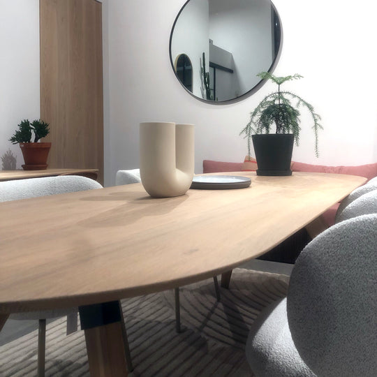 Houtmerk - Tafel Lino Eiken - Bladvorm Costa - SALE Tafels Houtmerk