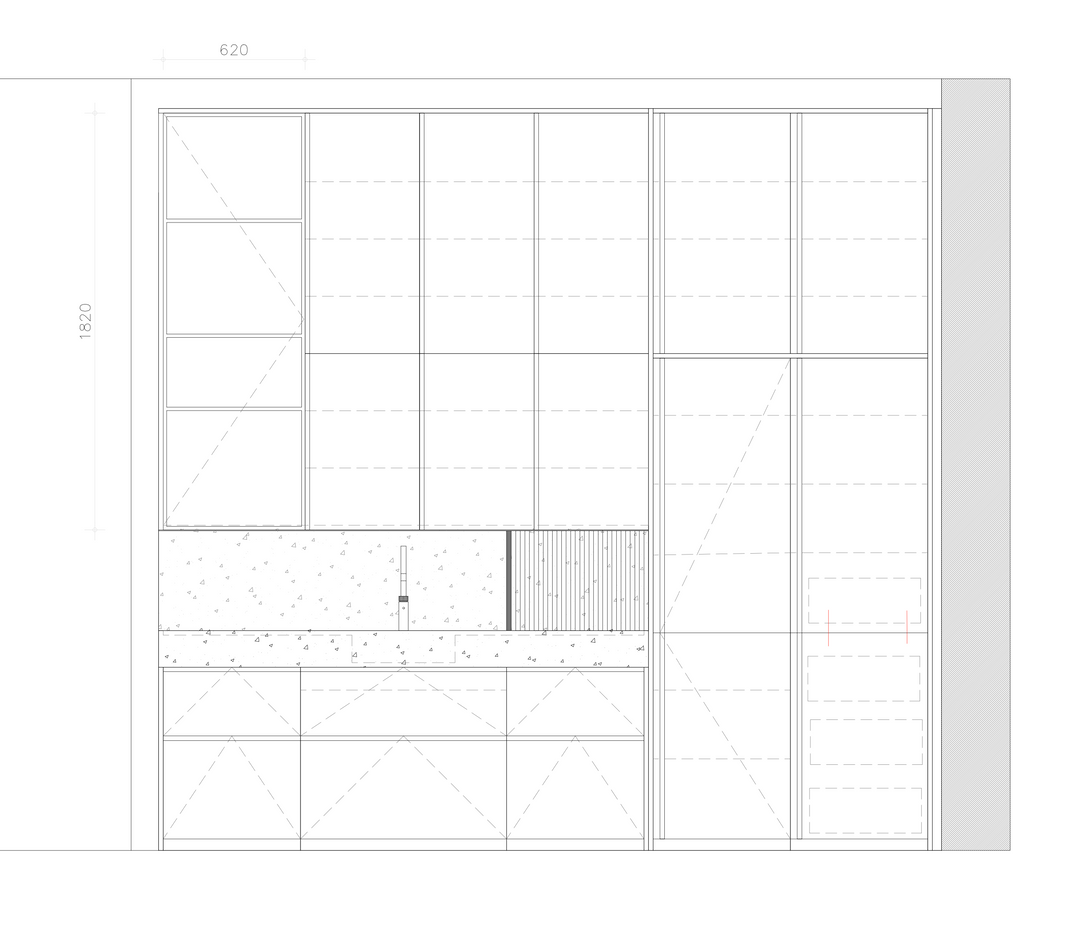 GERESERVEERD Vitrinekast Plato - Zwart gecoat plaatstaal 182x62cm - SALE Wandplanken Houtmerk