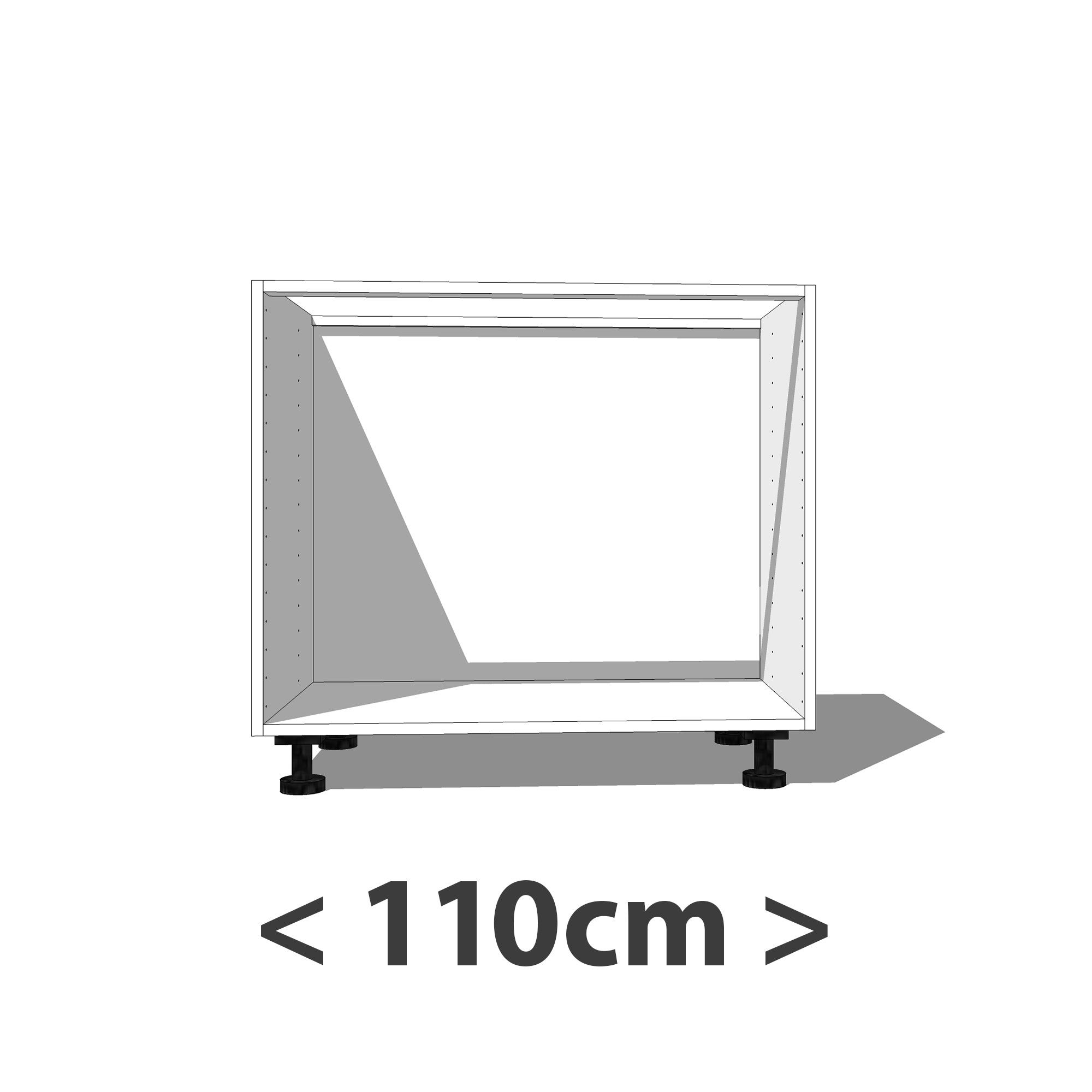 Houtmerk - Kookplaatkast 110cm - Aanvulling Ikea Metod Apparatuur Bora   