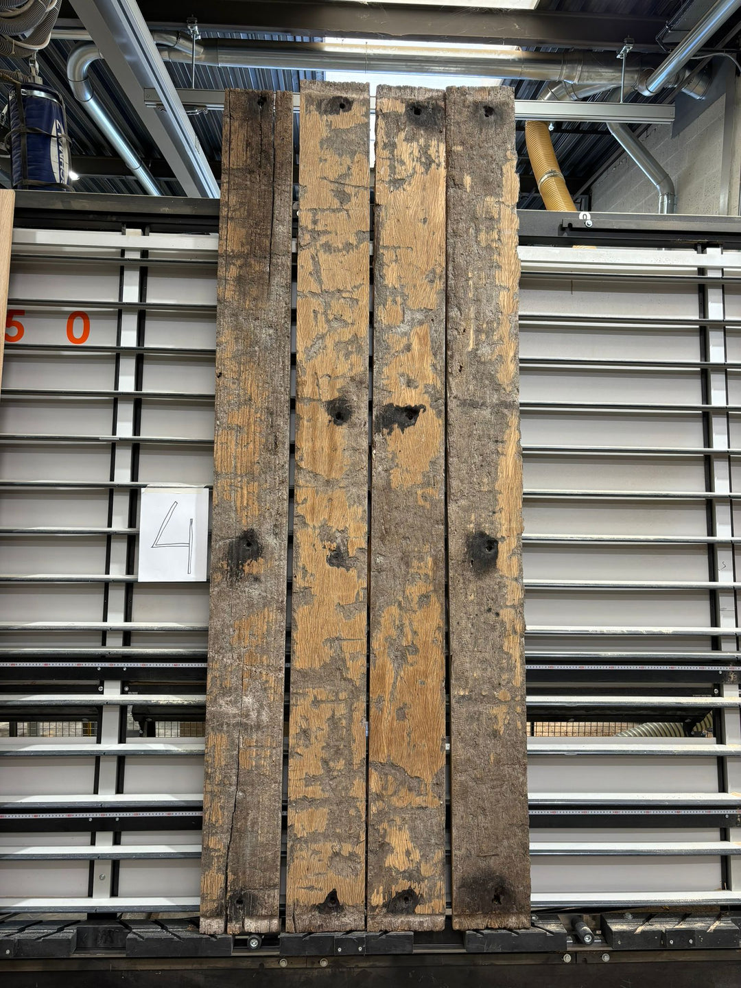 Houtmerk - Massief houten wagondelen 265x94cm - Oud Eiken Rustiek - SALE Werkbladen Houtmerk   