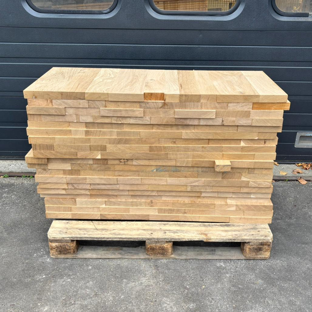 Houtmerk - Losse panelen massief eiken resthout 50x120cm - SALE Werkbladen houtmerk