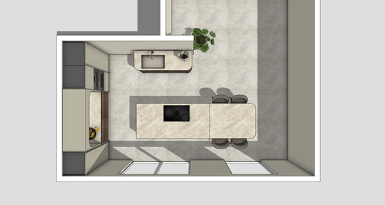 Ratio - Compositie 15 voor Kitchenplanner Kastcombinatie Houtmerk