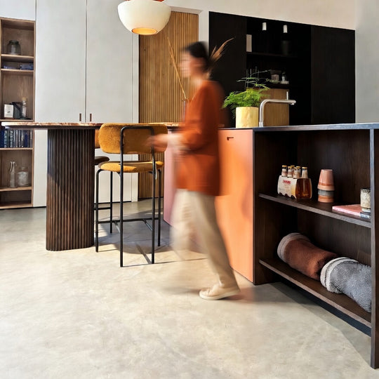 Houtmerk Ratio® - Vakkenkast Level - Lage eindkast massief hout Kasten Houtmerk