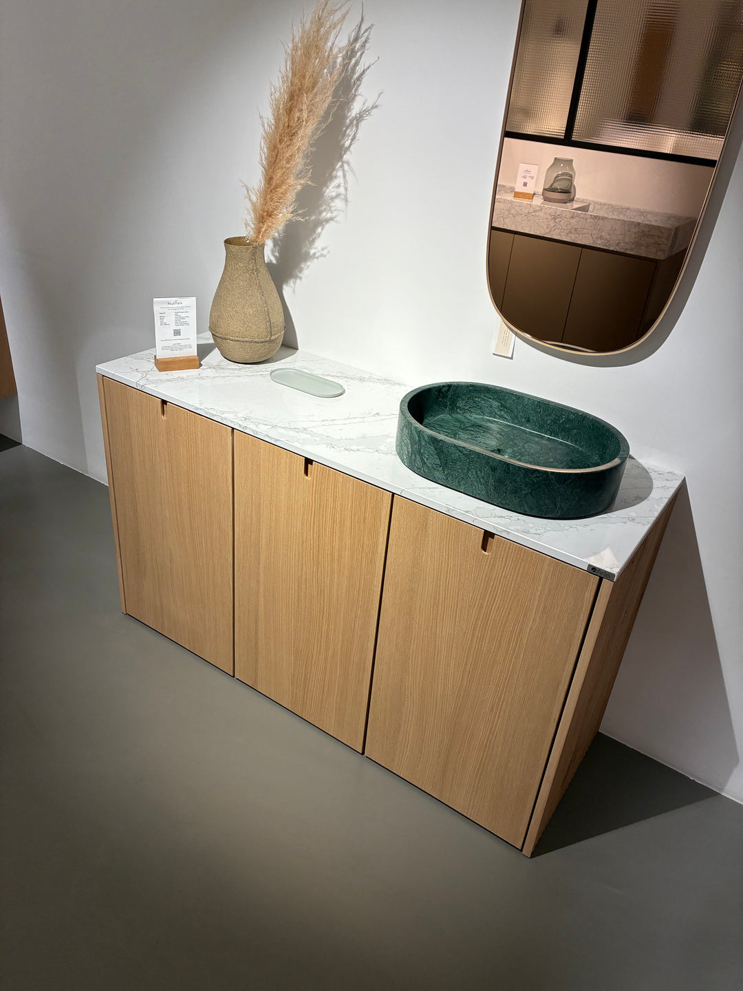 GERESERVEERD Houtmerk - Houten Badmeubel Fresco met wastafelblad voor waskom - SALE Badmeubels Houtmerk