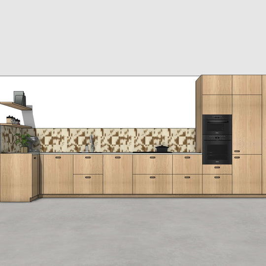 Ratio - Compositie 11 voor Kitchenplanner Kastcombinatie Houtmerk