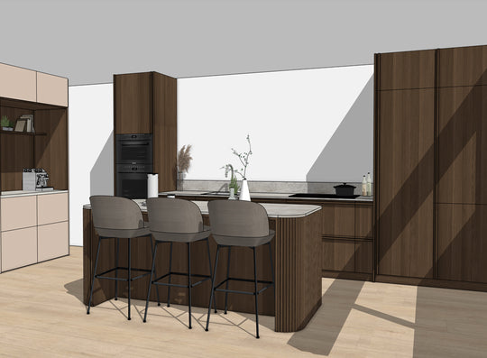 Ratio - Compositie 18 voor Kitchenplanner Kastcombinatie Houtmerk