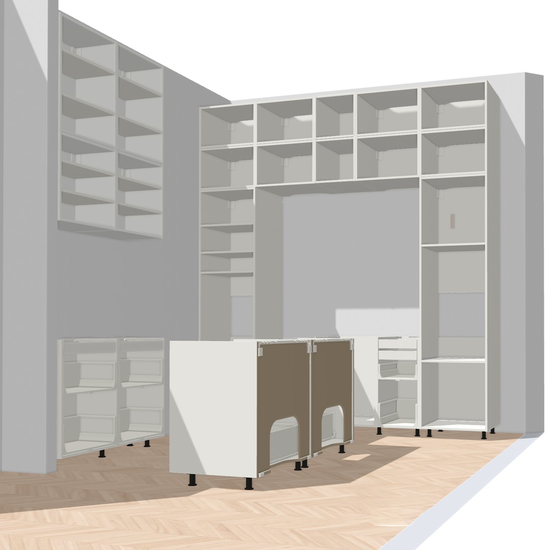 Ratio - Compositie 16 voor Kitchenplanner Kastcombinatie Houtmerk