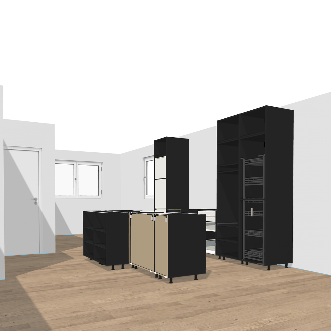Ratio - Compositie 12 voor Kitchenplanner Kastcombinatie Houtmerk