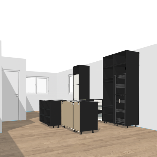 Ratio - Compositie 12 voor Kitchenplanner Kastcombinatie Houtmerk