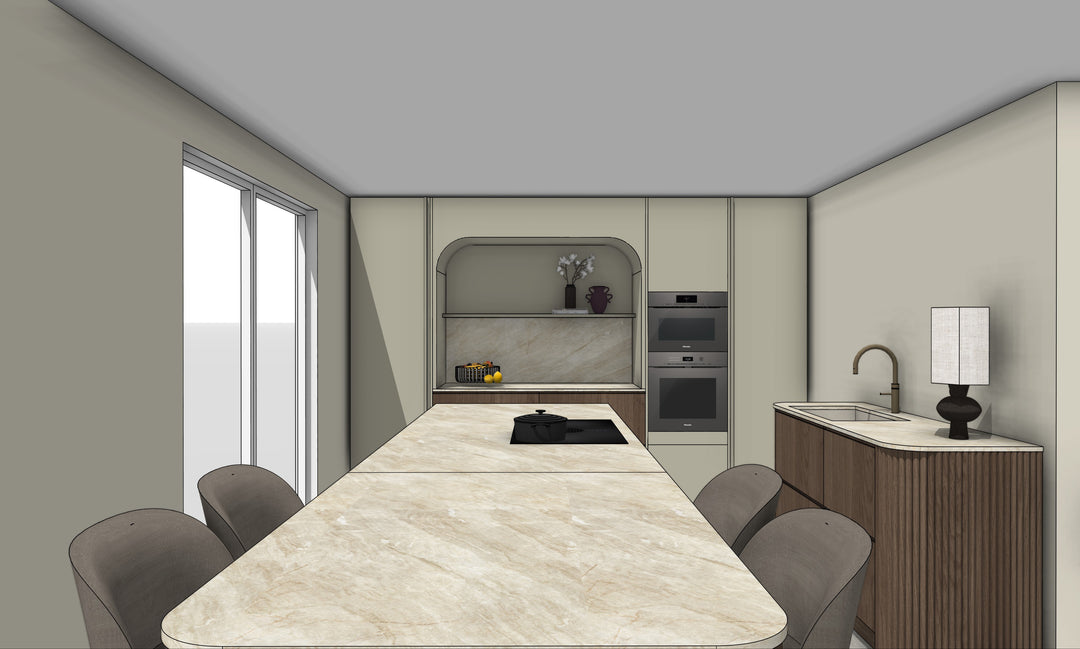 Ratio - Compositie 15 voor Kitchenplanner Kastcombinatie Houtmerk