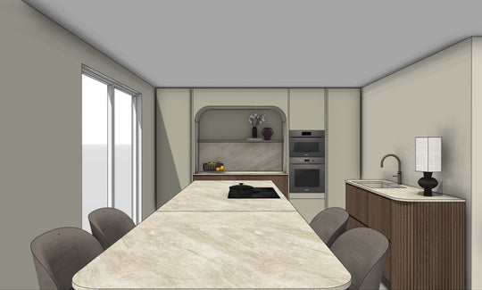 Ratio - Compositie 15 voor Kitchenplanner Kastcombinatie Houtmerk