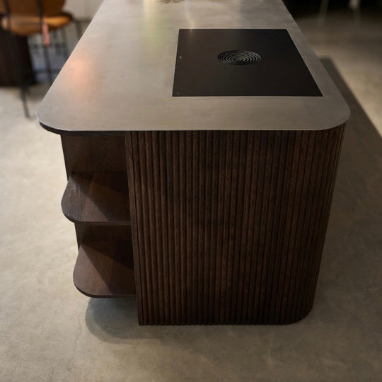 Houtmerk Ratio® - Vakkenkast Level - Lage eindkast massief hout Kasten Houtmerk