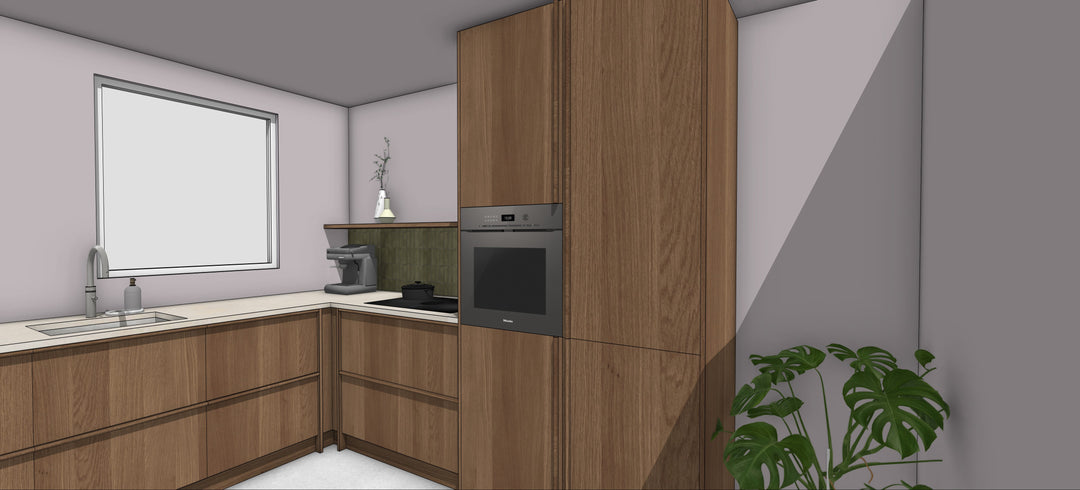 Ratio - Compositie 13 voor Kitchenplanner Kastcombinatie Houtmerk