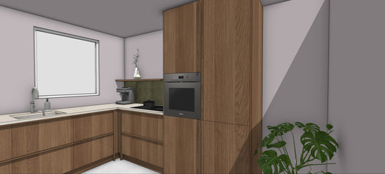 Ratio - Compositie 13 voor Kitchenplanner Kastcombinatie Houtmerk