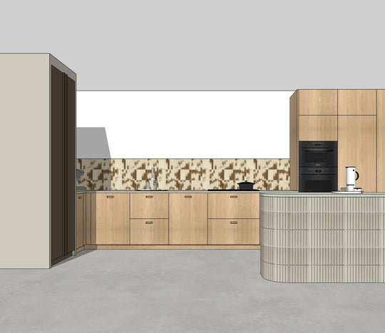 Ratio - Compositie 11 voor Kitchenplanner Kastcombinatie Houtmerk