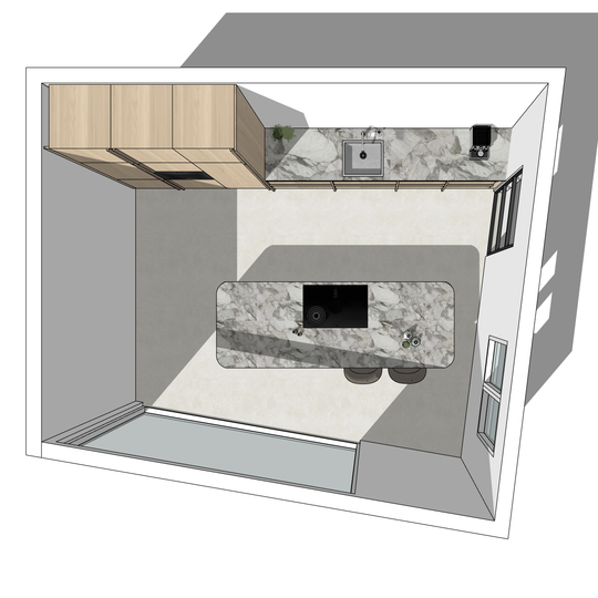 Ratio - Compositie 19 voor Kitchenplanner Kastcombinatie Houtmerk