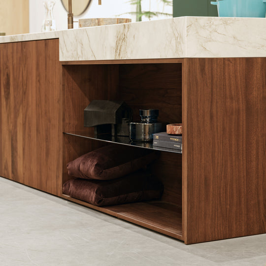 Houtmerk Ratio® - Vakkenkast Spatio - Lage kast massief hout