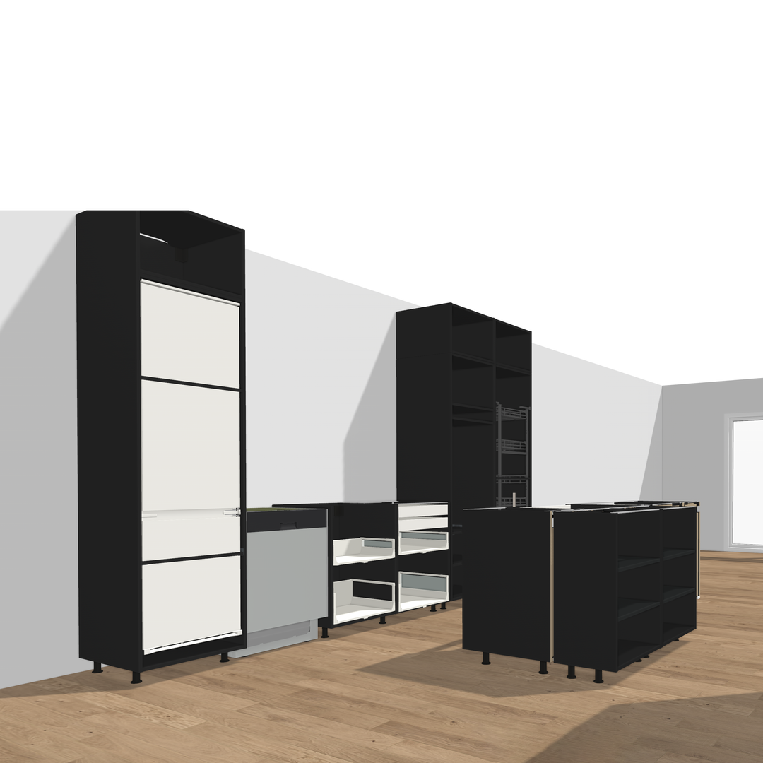 Ratio - Compositie 12 voor Kitchenplanner Kastcombinatie Houtmerk