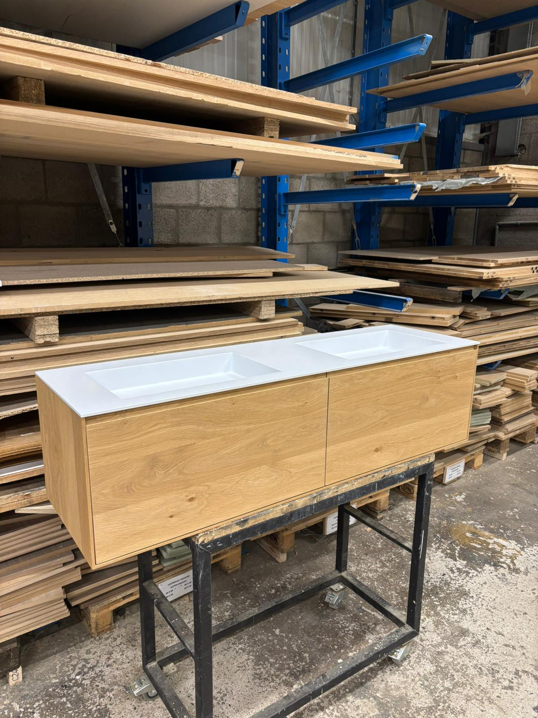 Houtmerk - Houten Badmeubel Lago met verzonken wastafel 150cm - Massief hout - SALE Badmeubels Houtmerk