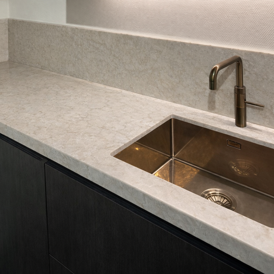 Houtmerk - ArteStone Amber keukenblad - Maatwerk werkblad composiet Composiet Houtmerk