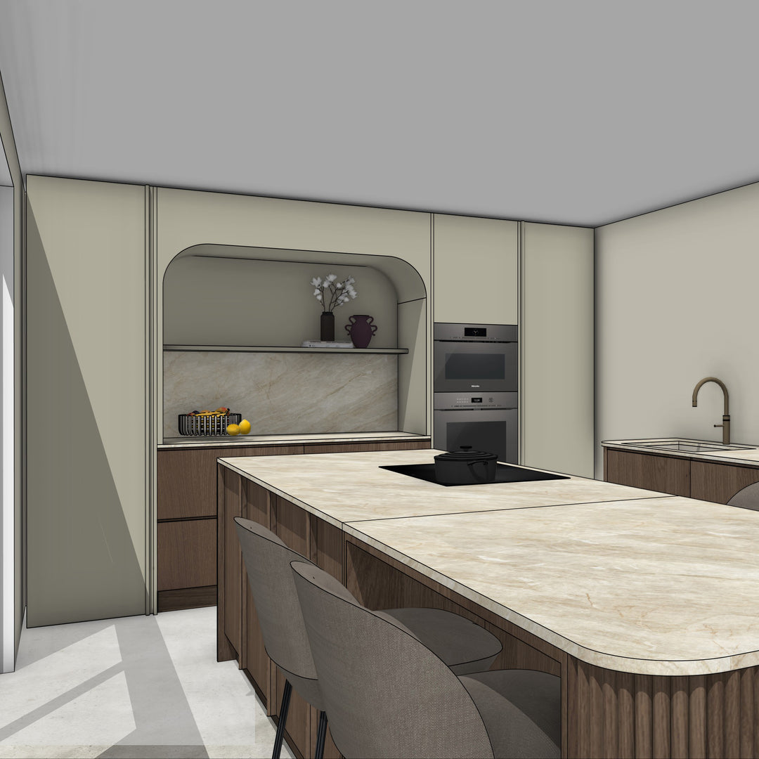Ratio - Compositie 15 voor Kitchenplanner Kastcombinatie Houtmerk