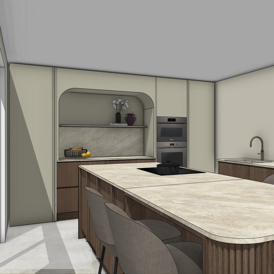 Ratio - Compositie 15 voor Kitchenplanner Kastcombinatie Houtmerk