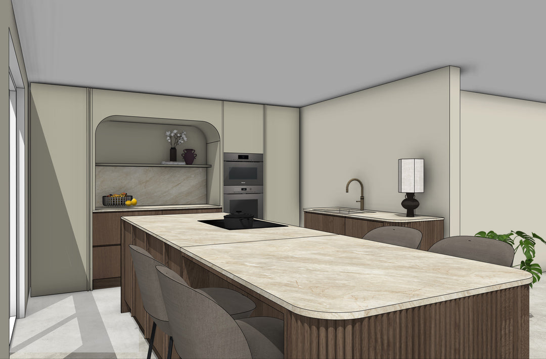 Ratio - Compositie 15 voor Kitchenplanner Kastcombinatie Houtmerk