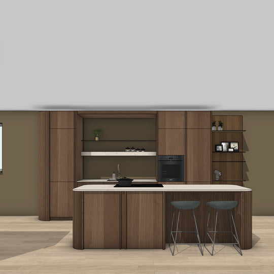 Ratio - Compositie 12 voor Kitchenplanner Kastcombinatie Houtmerk