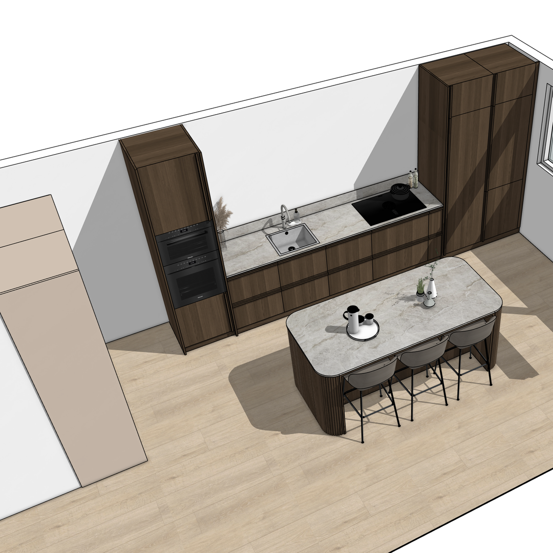 Ratio - Compositie 18 voor Kitchenplanner Kastcombinatie Houtmerk