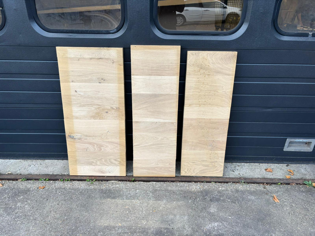 Houtmerk - Losse panelen massief eiken resthout - SALE Werkbladen houtmerk