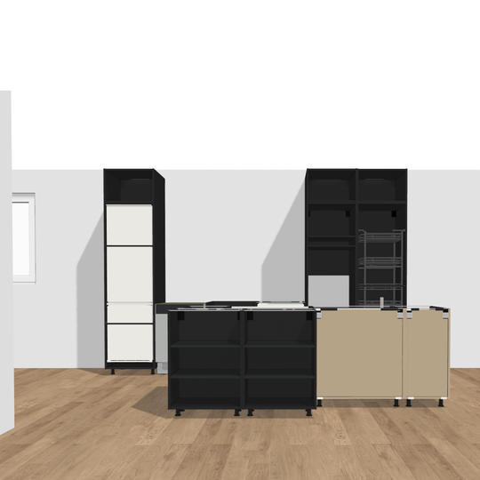 Ratio - Compositie 12 voor Kitchenplanner Kastcombinatie Houtmerk