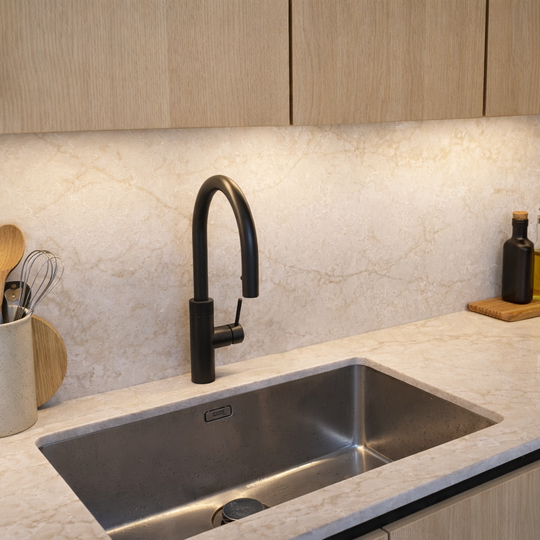 Houtmerk - ArteStone Amber keukenblad - Maatwerk werkblad composiet Composiet Houtmerk
