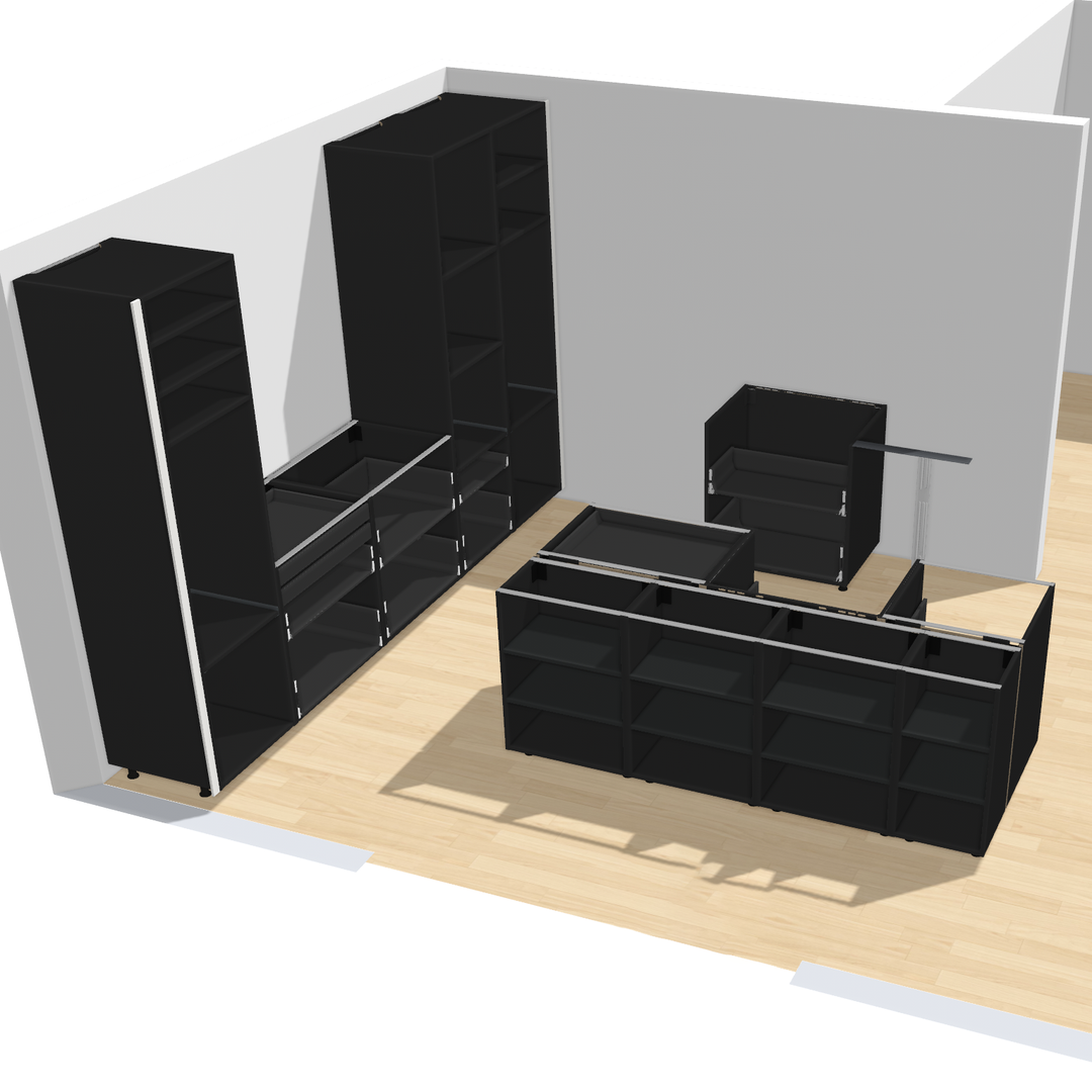 Ratio - Compositie 15 voor Kitchenplanner Kastcombinatie Houtmerk